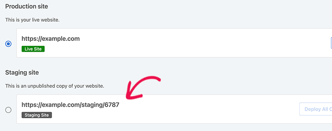 切換到登台網站 Switch to staging website