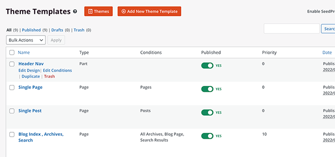 主題模板 Theme templates