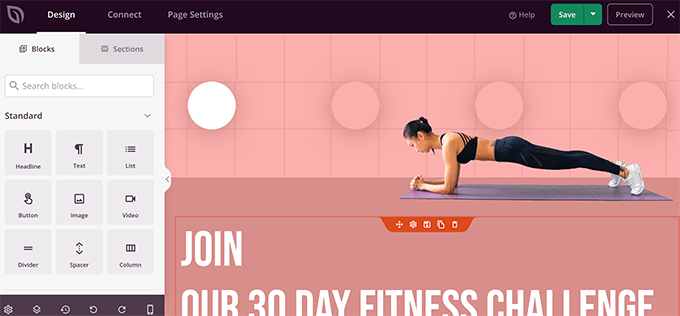 著陸頁預覽 Landing page preview
