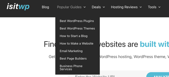 معاينة القائمة المنسدلة Preview of a Dropdown Menu