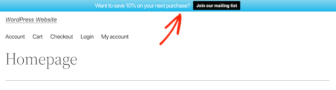 แบนเนอร์ที่สร้างขึ้นโดยใช้ WPFront A banner created using WPFront