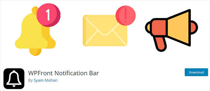 แถบการแจ้งเตือน WPFront WPFront Notification Bar