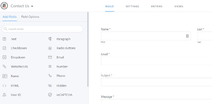Erstellen Sie Ihr Formular Build your form