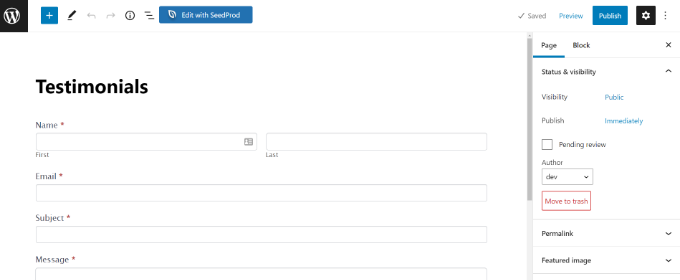 Vorschau und Veröffentlichung Ihres Formulars Preview and publish your form
