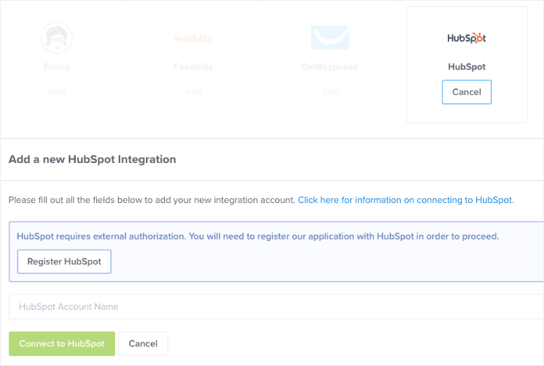 hubspot-in-om - IsItWP - Detector de temas de WordPress gratuito Hubspot integration in OptinMonster