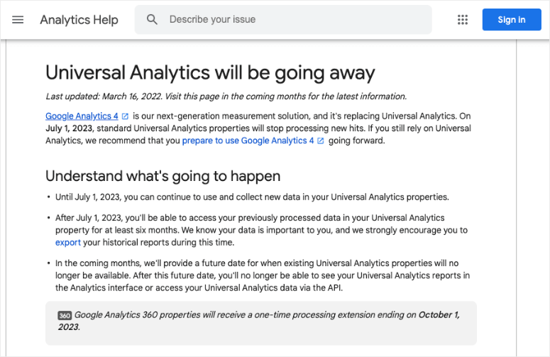 Universal Analytics wird eingestellt - IsItWP - Kostenloser WordPress-Theme-Detektor universal analytics retiring