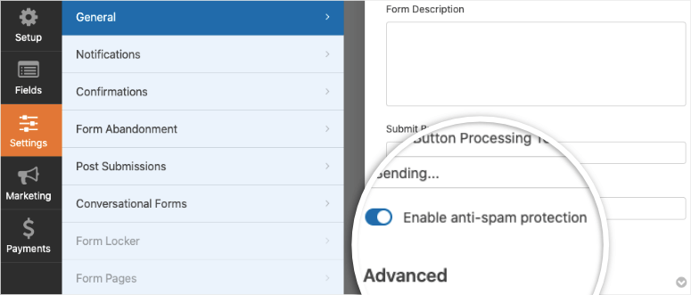 Anti-Spam-Schutz - IsItWP - Free WordPress Theme Detector anti spam protection in WPForms
