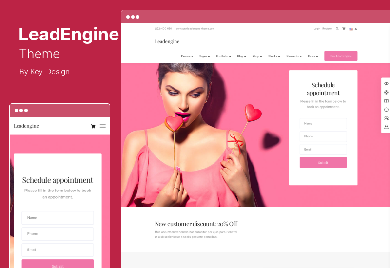 Tema LeadEngine - Tema WordPress multifuncțională cu Page Builder