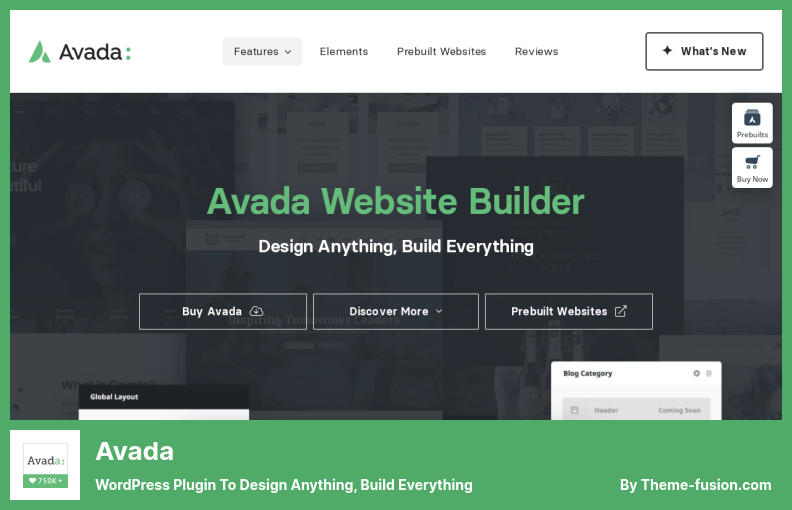 Plugin Avada - Plugin WordPress untuk Mendesain Apa Saja, Membangun Semuanya