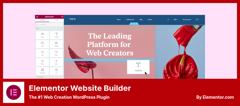 Plugin Pembuat Situs Web Elementor - Plugin WordPress Pembuatan Web #1