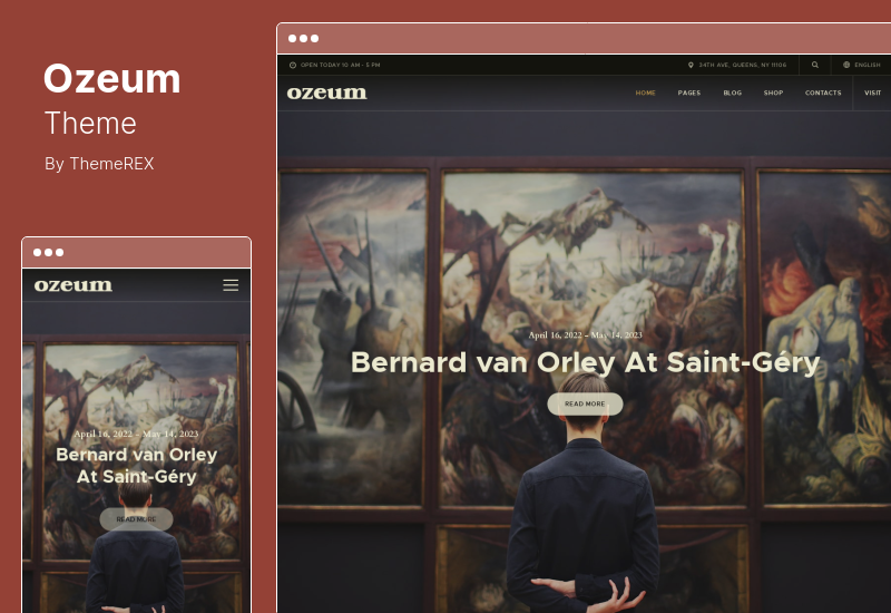 موضوع Ozeum - معرض الفن الحديث المتحف الإبداعي على الإنترنت WordPress Theme RTL