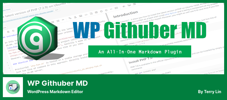 WPGithuberMDプラグイン-WordPressMarkdownEditor