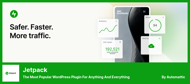 Jetpackプラグイン-あらゆるものに最も人気のあるWordPressプラグイン