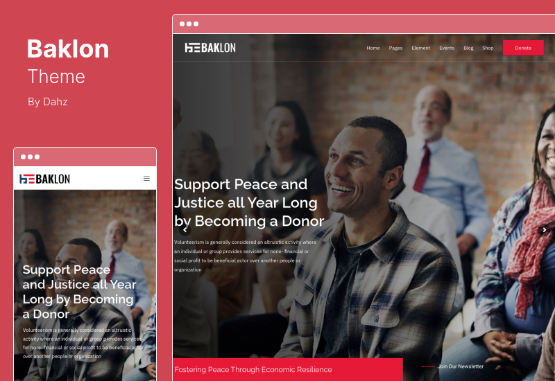 Baklon Theme - предвыборная политическая тема WordPress