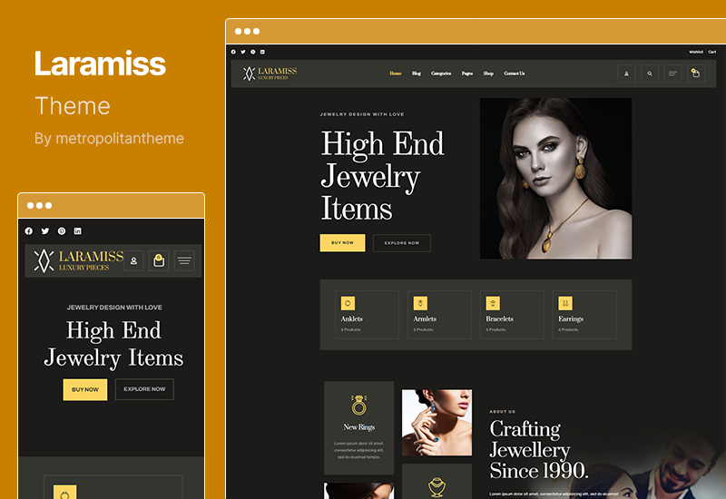 سمة Laramiss - سمة WordPress فاخرة متعددة الأغراض من Elementor
