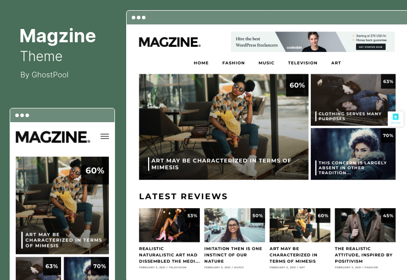 Magzineテーマ-ElementorReviewMagazineのWordPressテーマ