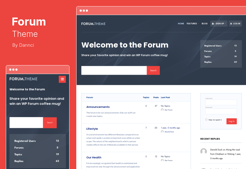 Tema Forum - Tema responsif untuk plugin bbPress Tema WordPress