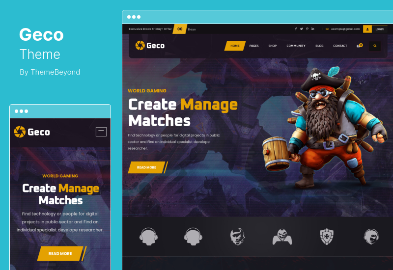 Geco Theme - Tema eSports Gaming WordPress bbpress