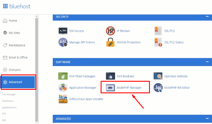 Comment mettre à jour la version PHP dans WordPress en utilisant Bluehost