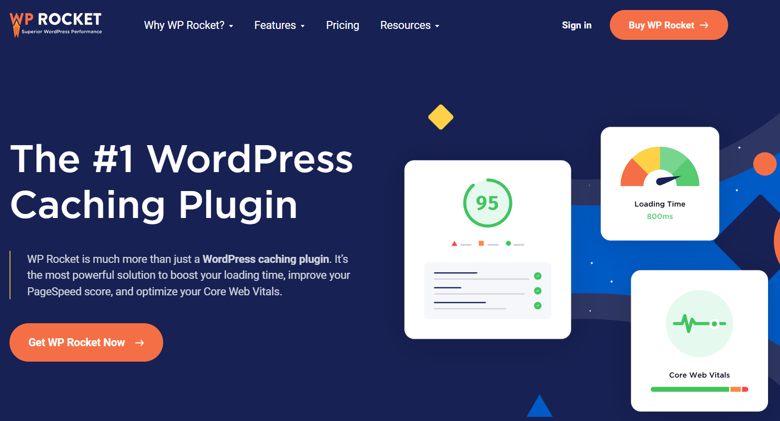 ปลั๊กอิน WP Rocket สำหรับการแคชไซต์