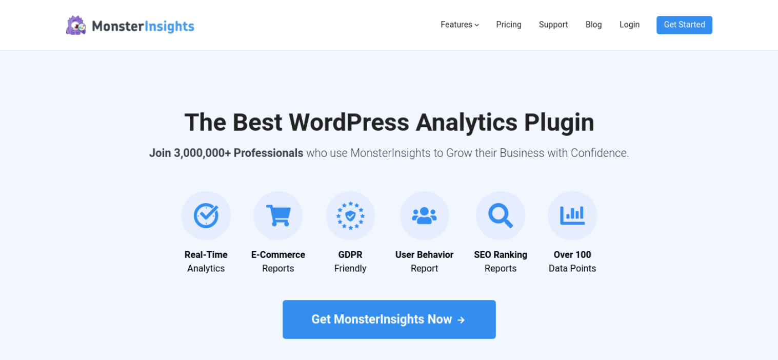 เว็บไซต์ MonsterInsights