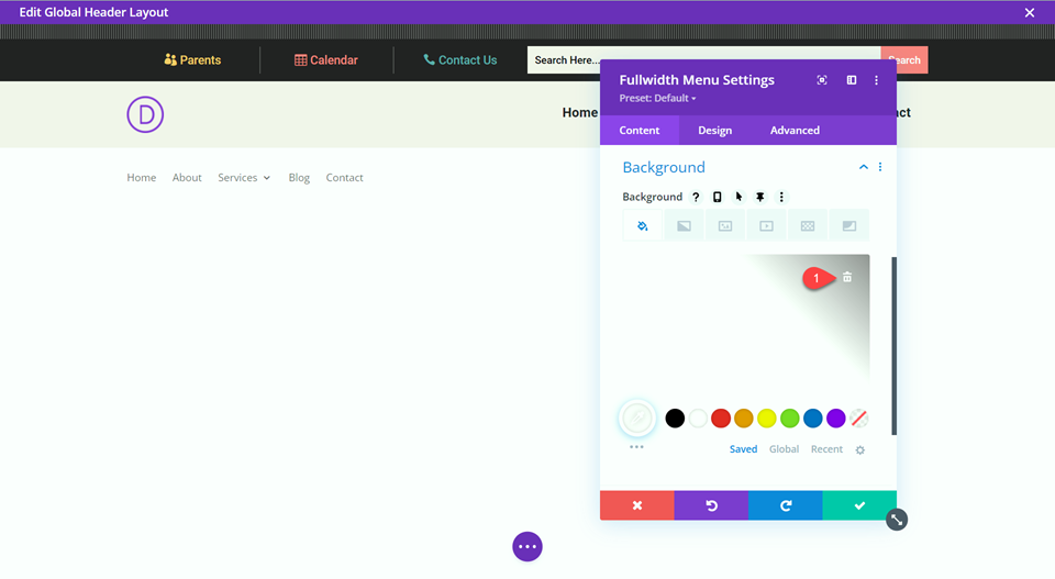 Divi Responsive Logo เมนูความกว้างเต็ม ลบพื้นหลัง
