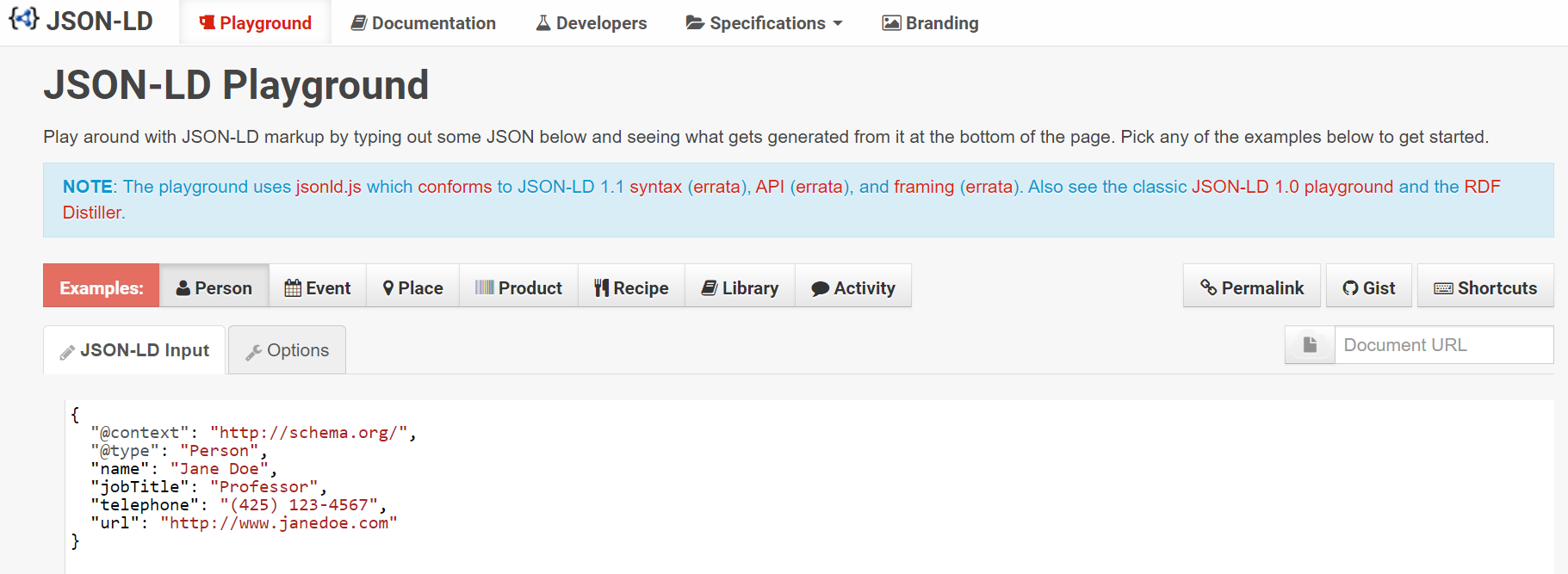 สนามเด็กเล่น JSON-LD