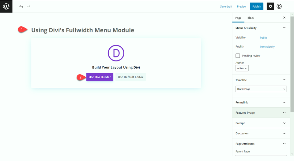 Divi Fullwidth vs Regular Menu Module หน้าใหม่