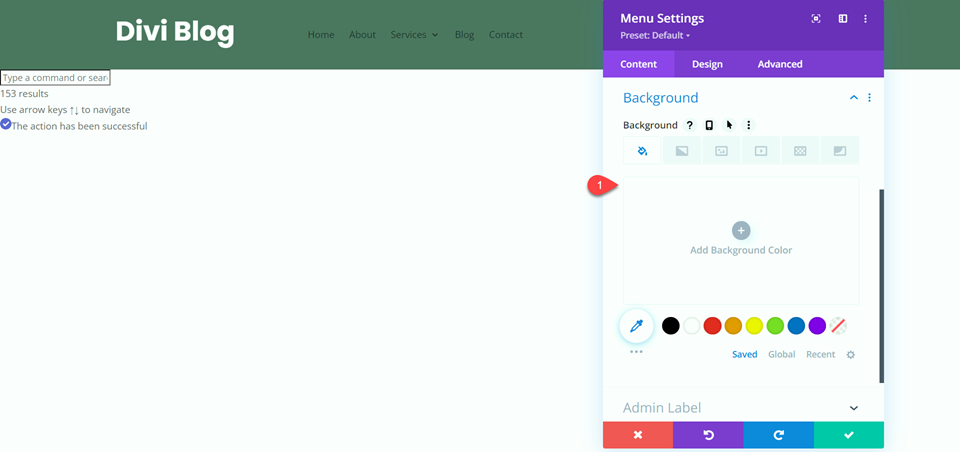Divi Fullwidth vs Regular Menu Module เมนูปกติ ลบพื้นหลัง