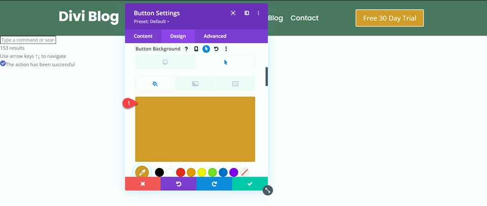 Divi Fullwidth เทียบกับโมดูลเมนูปกติ Regular Menu Hover Background