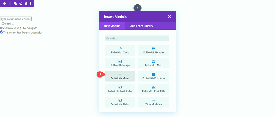 Divi Fullwidth vs Regular Menu Module แทรก Fullwidth Menu