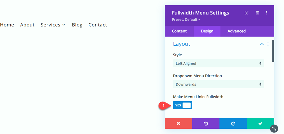 Divi Fullwidth vs Regular Menu Module ลิงค์เมนูเต็มความกว้าง