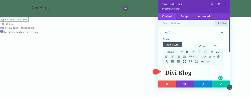Divi Fullwidth เทียบกับโมดูลเมนูปกติ Regular Add Text