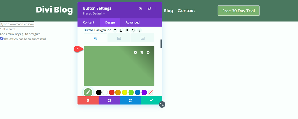 Divi Fullwidth vs Regular Menu Module พื้นหลังปุ่มเมนูปกติ