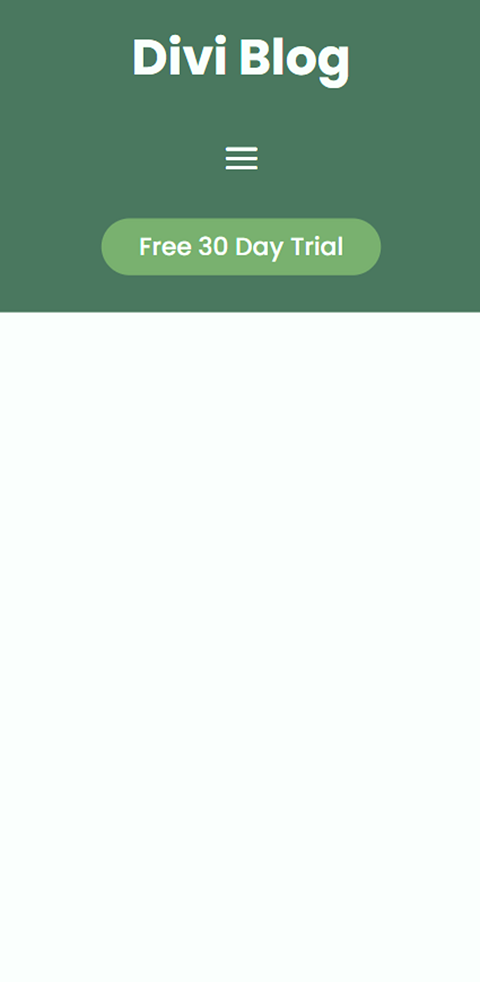 Divi Fullwidth เทียบกับโมดูลเมนูปกติ Mobile