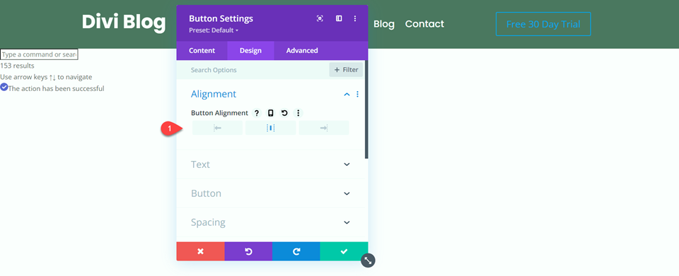 Divi Fullwidth vs Regular Menu Module การจัดตำแหน่งปุ่มเมนูปกติ