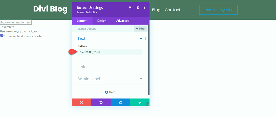 Divi Fullwidth vs Regular Menu Module ข้อความปุ่มเมนูปกติ