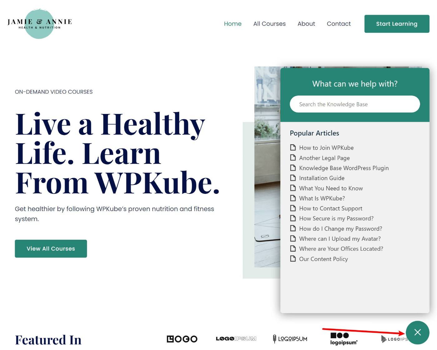 Widget de respuestas instantáneas de Heroic Knowledge Base