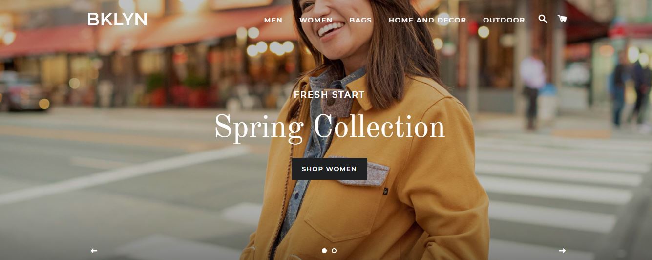 布鲁克林免费 shopify 主题下载