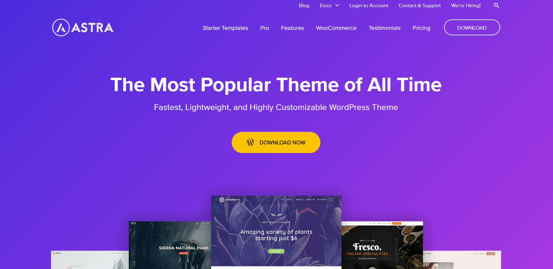 astra waga i wysoce zoptymalizowany motyw wordpress