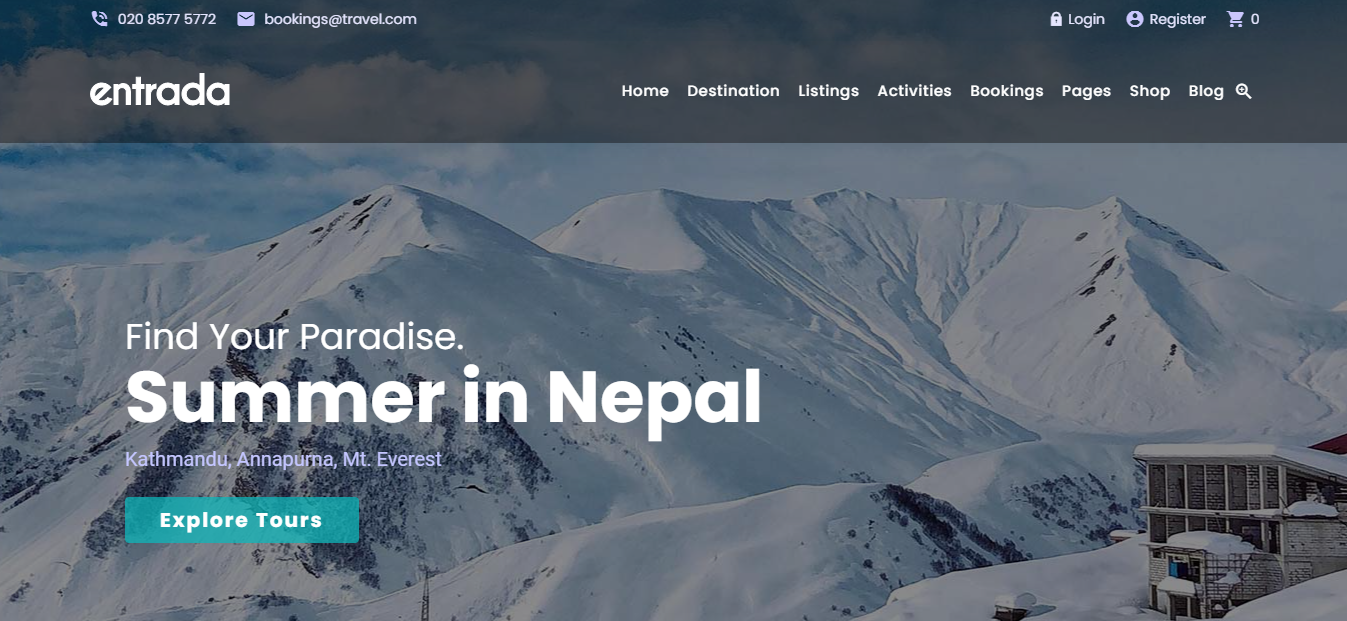 Entrada Travel Wordpress-Thema