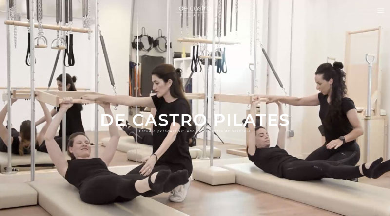 15 ตัวอย่างแรงบันดาลใจในการออกแบบเว็บไซต์กีฬาที่ดีที่สุด 9 De Castro Pilates