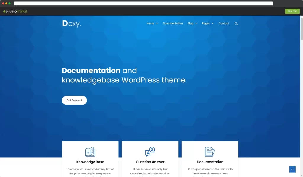 Doxy - Documentazione online multiuso, tema WordPress della base di conoscenza