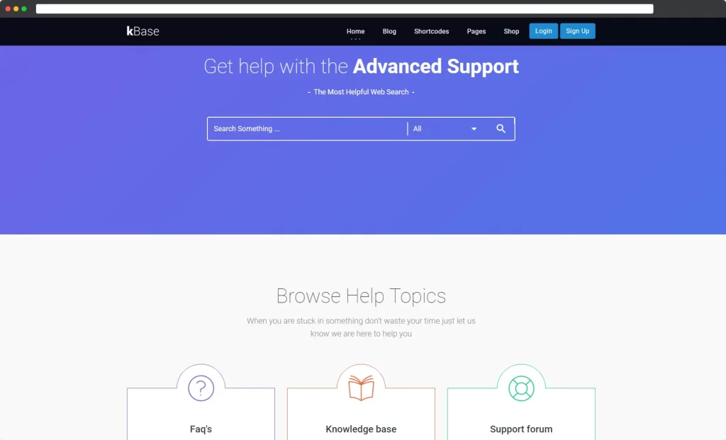 Tema WordPress di base di conoscenza