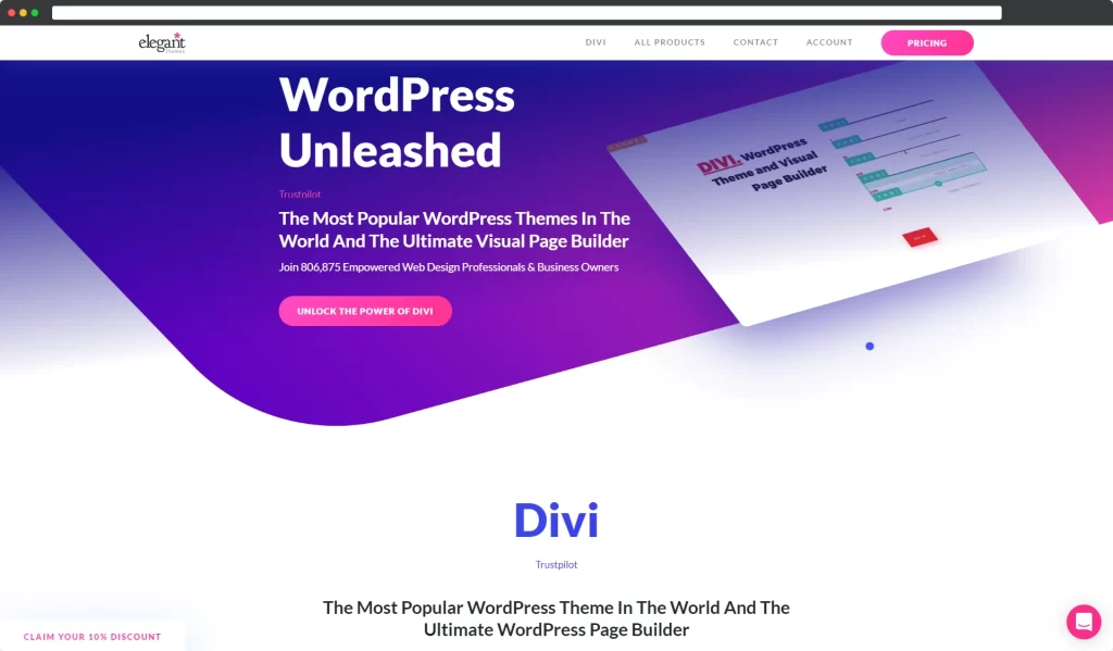 Divi - Le thème WordPress ultime et le constructeur visuel de pages