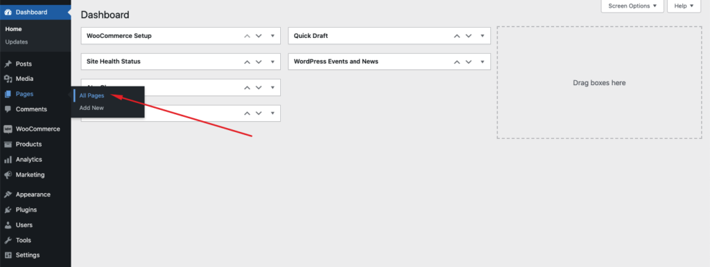 Добавить страницы в WordPress