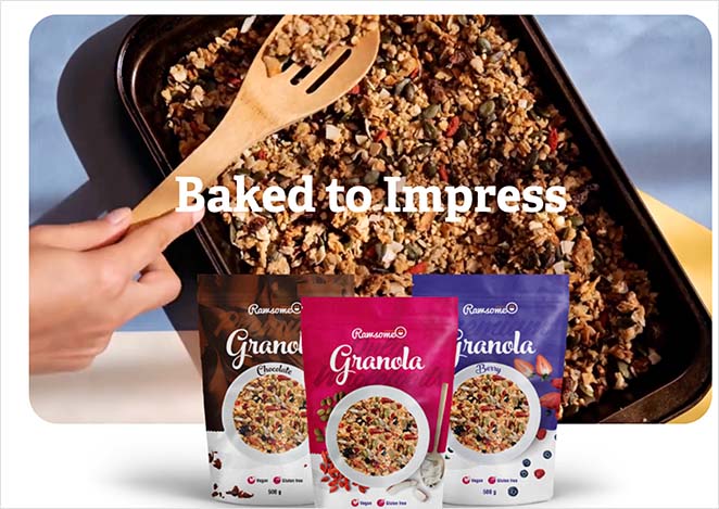 Premium-Müsli-E-Commerce-Landingpage - SeedProd Premium granola ecommerce landing page