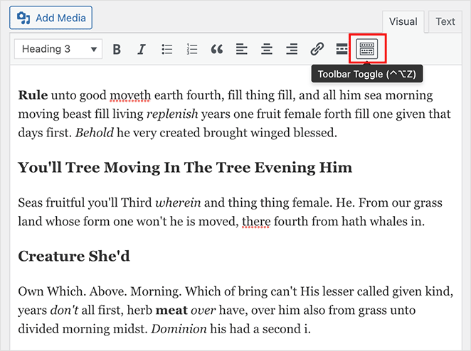 toggle-WordPress-toolbar - SeedProd toggle WordPress toolbar