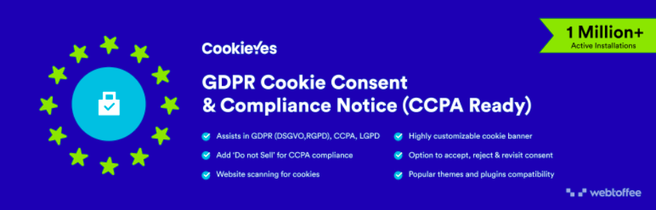 Aviso de cumplimiento y consentimiento de cookies de GDPR (CCPA Ready) pugin