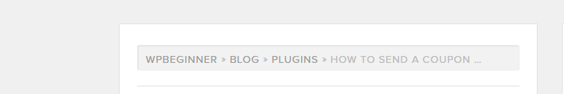 8 migliori pratiche per la navigazione del sito Web in WordPress 2 Example of a Breadcrumbs